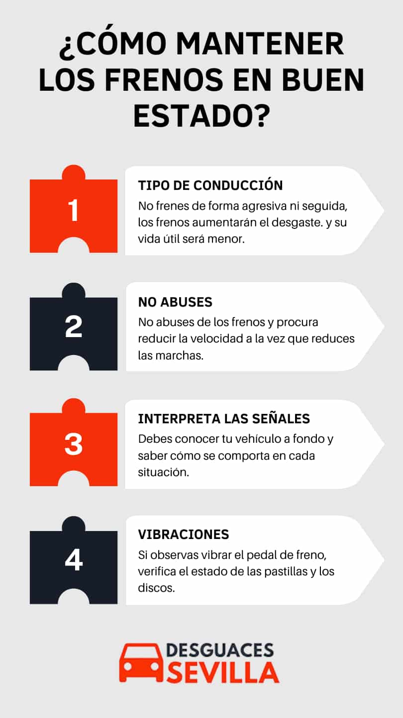 Consejos para mantener los frenos del coche en buen estado 